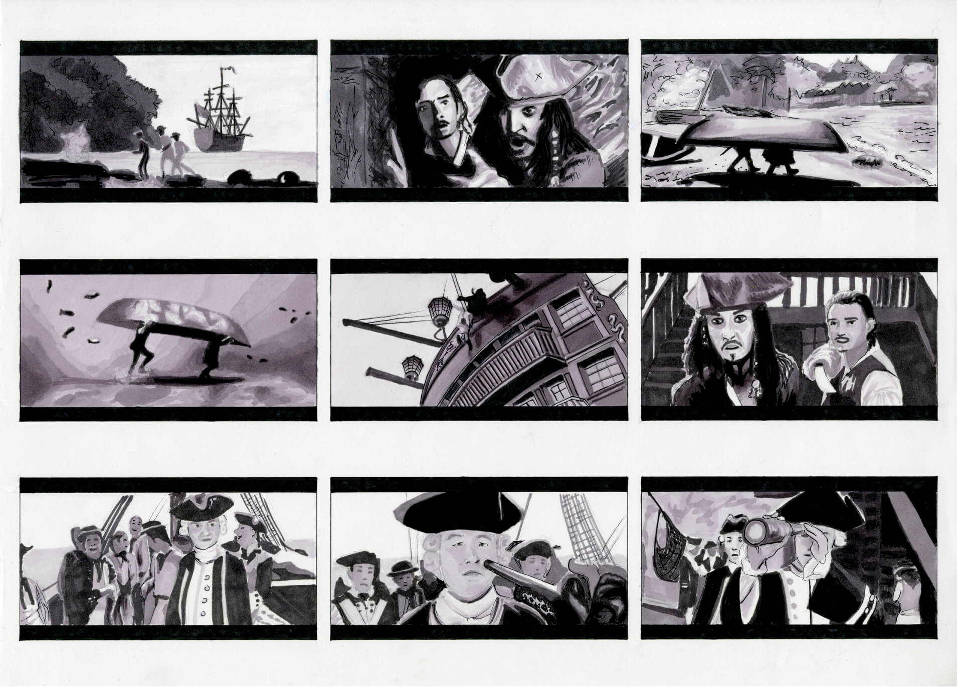 Pirates of the Caribbean Storyboard